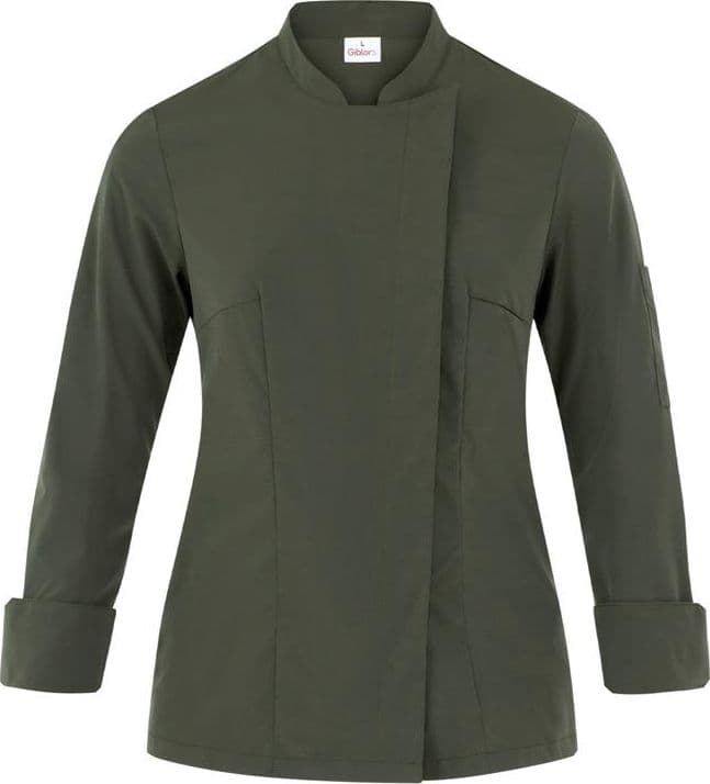 Giacca Gloria Verde Militare Giacca Cuoca No Stiro in Giacche da chef Dresswork - Como, commercioVirtuoso.it