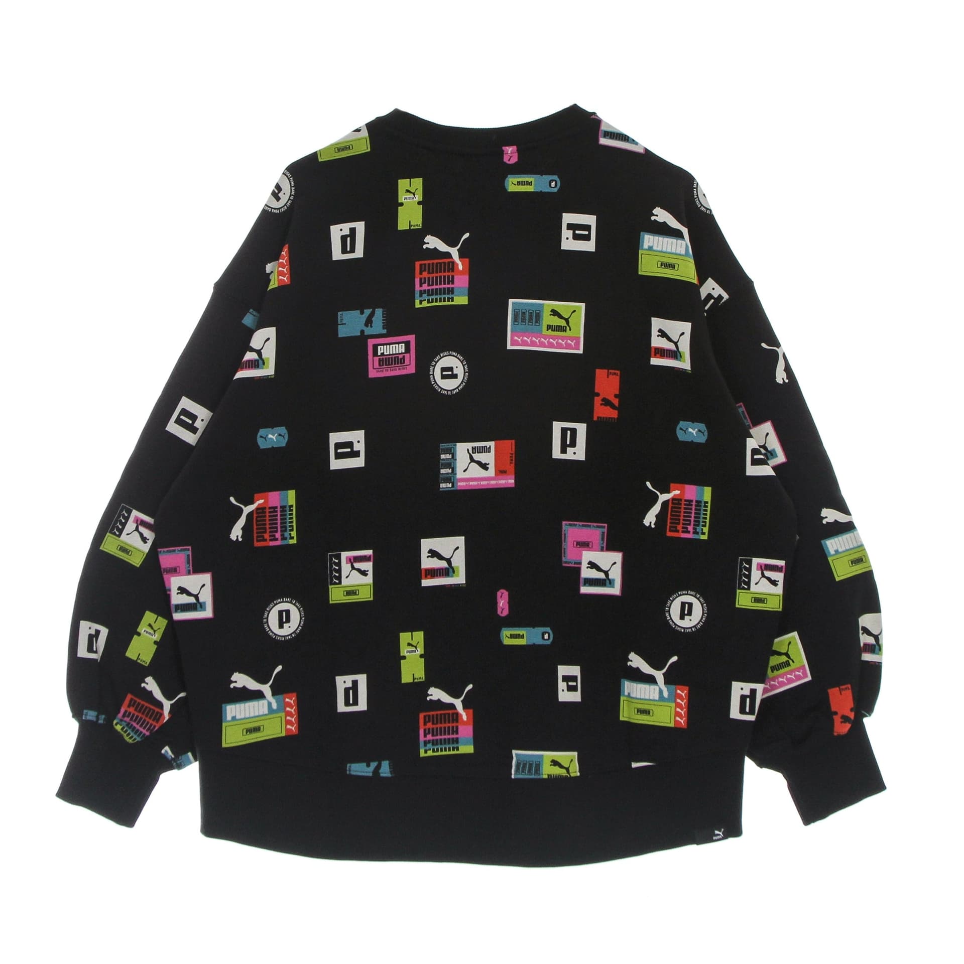 PUMA Felpa Leggera Girocollo Donna Brand Love Oversized All Over Print Crew Black da donna in Felpe senza cappuccio Drestige - Casamassima, commercioVirtuoso.it