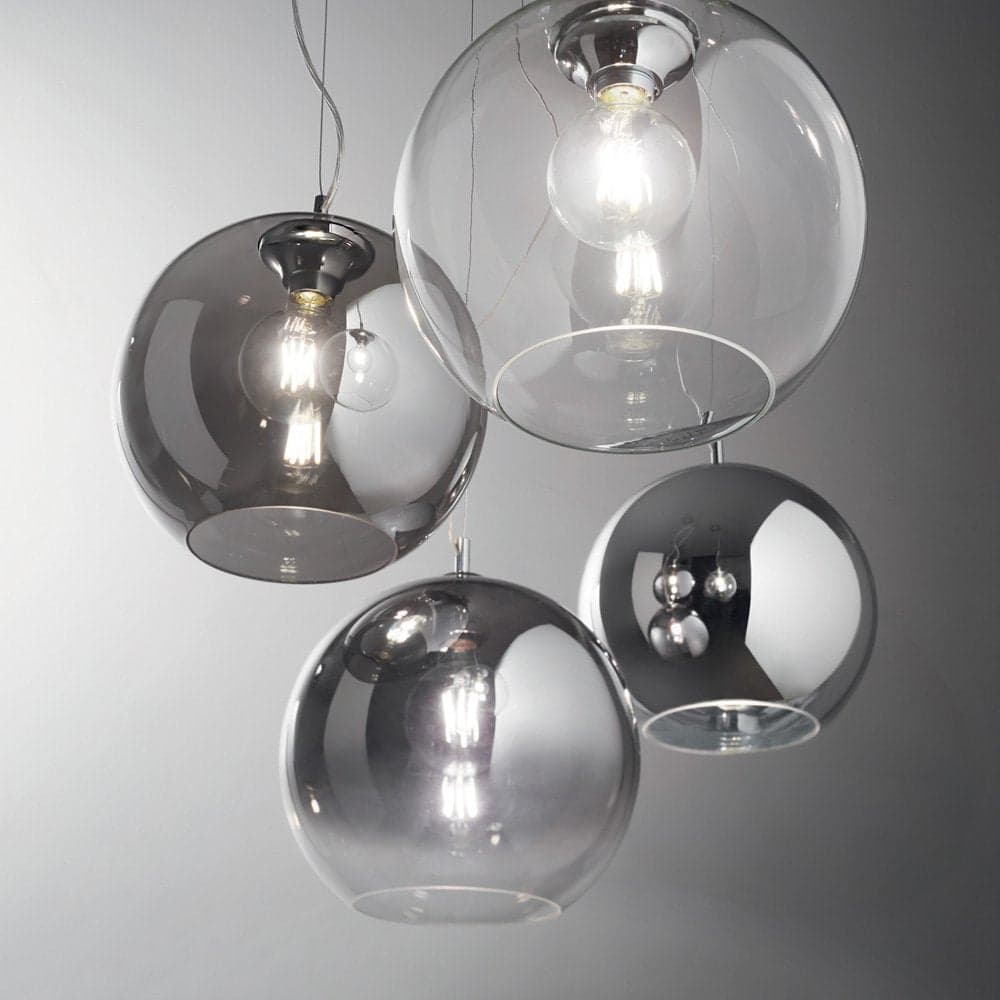 Sospensione Moderna Nemo Metallo Cromo 1 Luce E27 D30Cm in Lampade a sospensione LuceArt - Montecorvino Pugliano, commercioVirtuoso.it