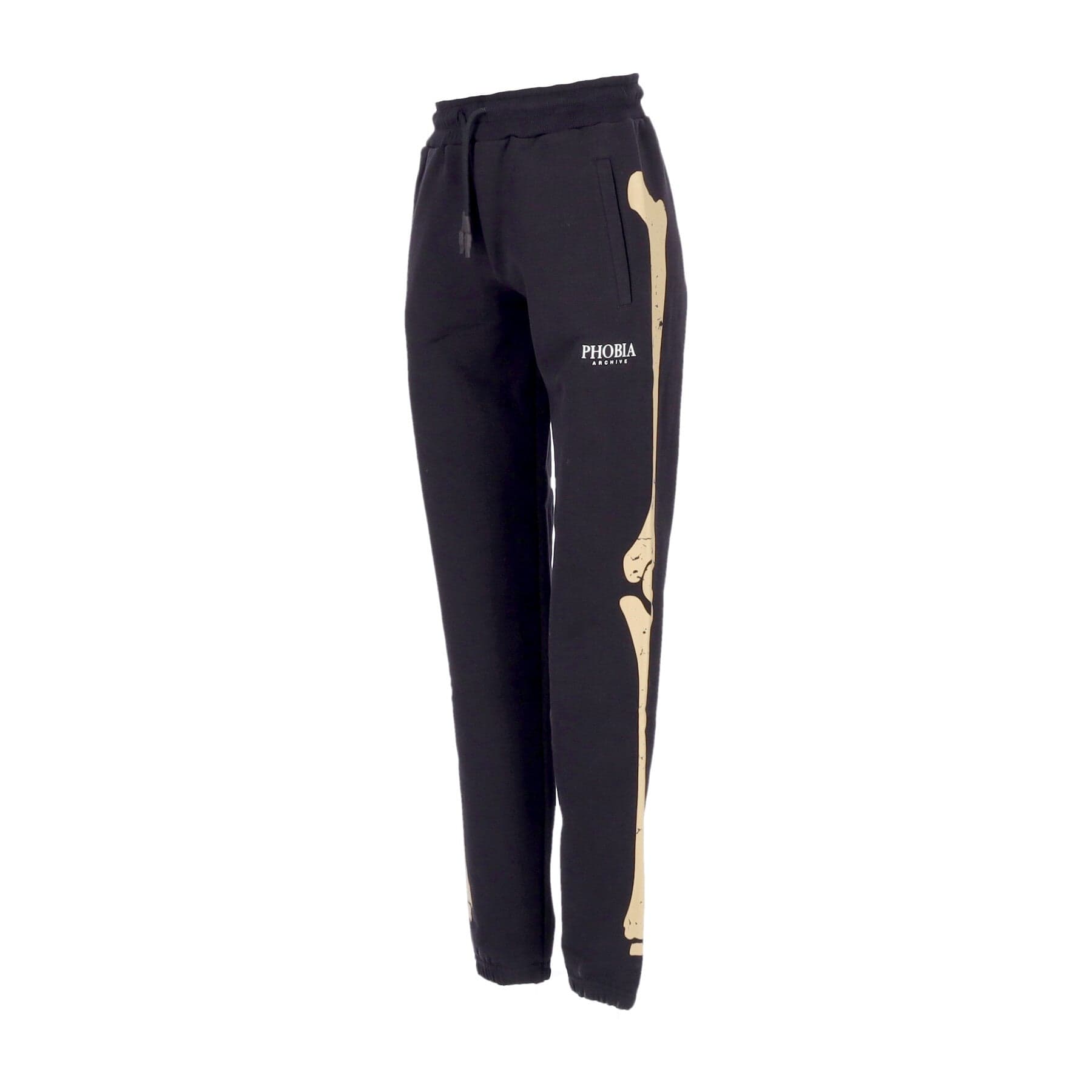 PHOBIA Pantalone Tuta Leggero Uomo Skeleton Print Pants Black/beige da uomo in Pantaloni sportivi Drestige - Casamassima, commercioVirtuoso.it