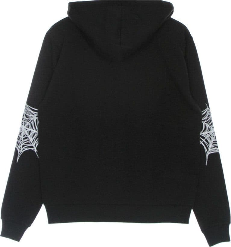 PHOBIA Felpa Leggera Cappuccio Zip Uomo Cobweb Print Open Hoodie Black/white da uomo in Felpe con cappuccio Drestige - Casamassima, commercioVirtuoso.it