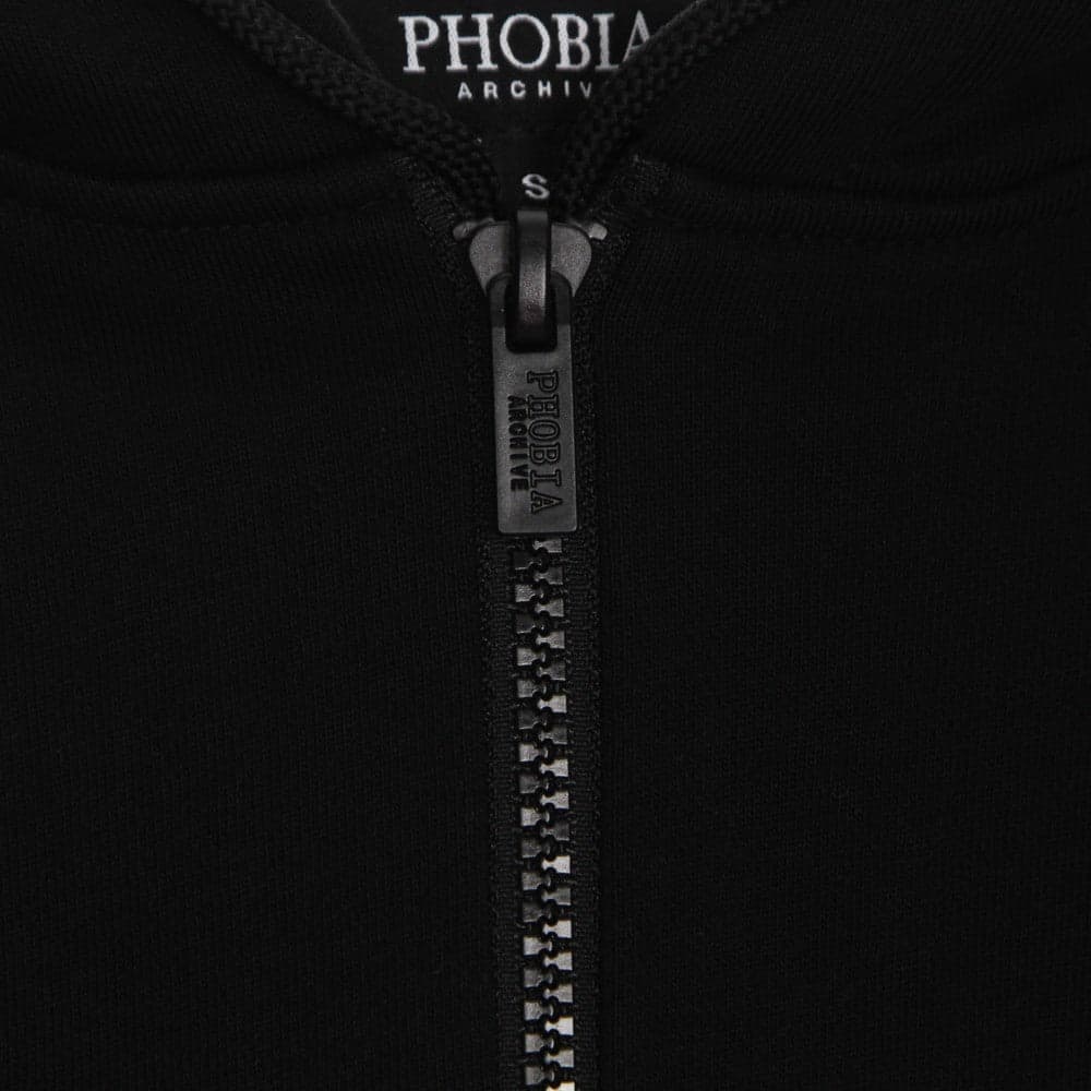 PHOBIA Felpa Leggera Cappuccio Zip Uomo Cobweb Print Open Hoodie Black/white da uomo in Felpe con cappuccio Drestige - Casamassima, commercioVirtuoso.it