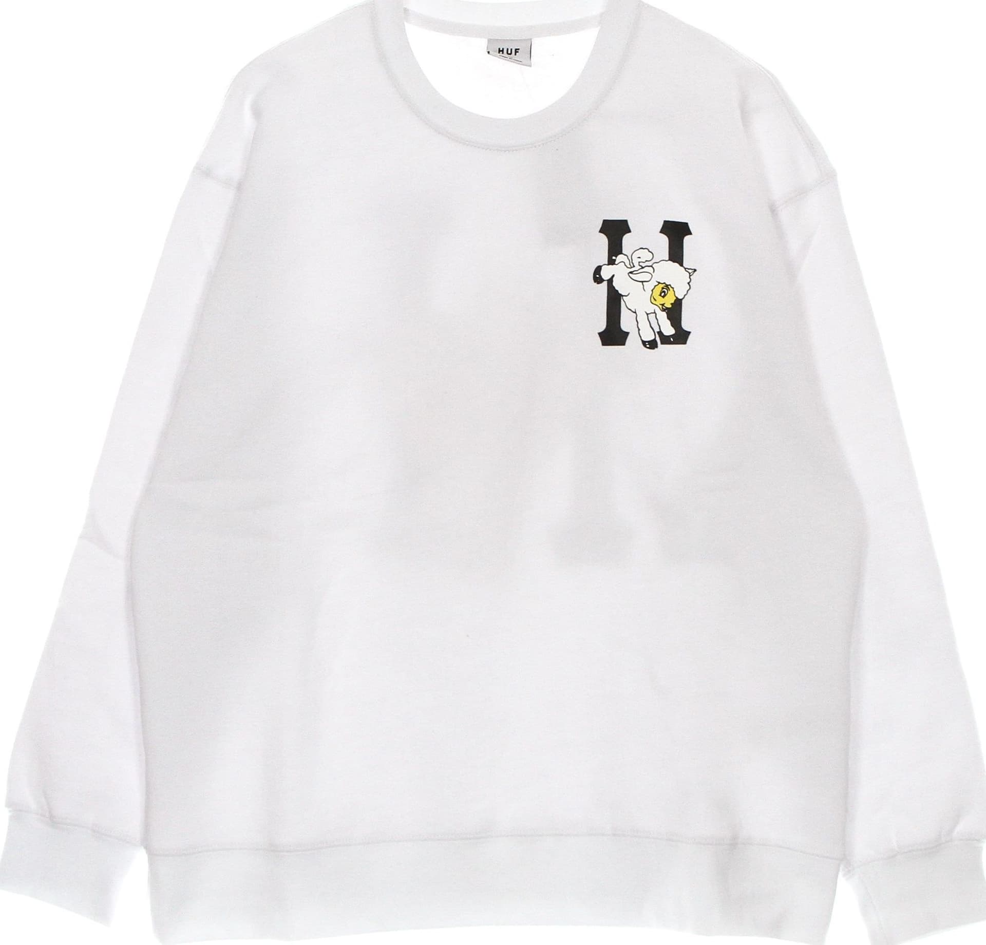 HUF Felpa Girocollo Donna Flocked Classic H Crew White da donna in Felpe senza cappuccio Drestige - Casamassima, commercioVirtuoso.it