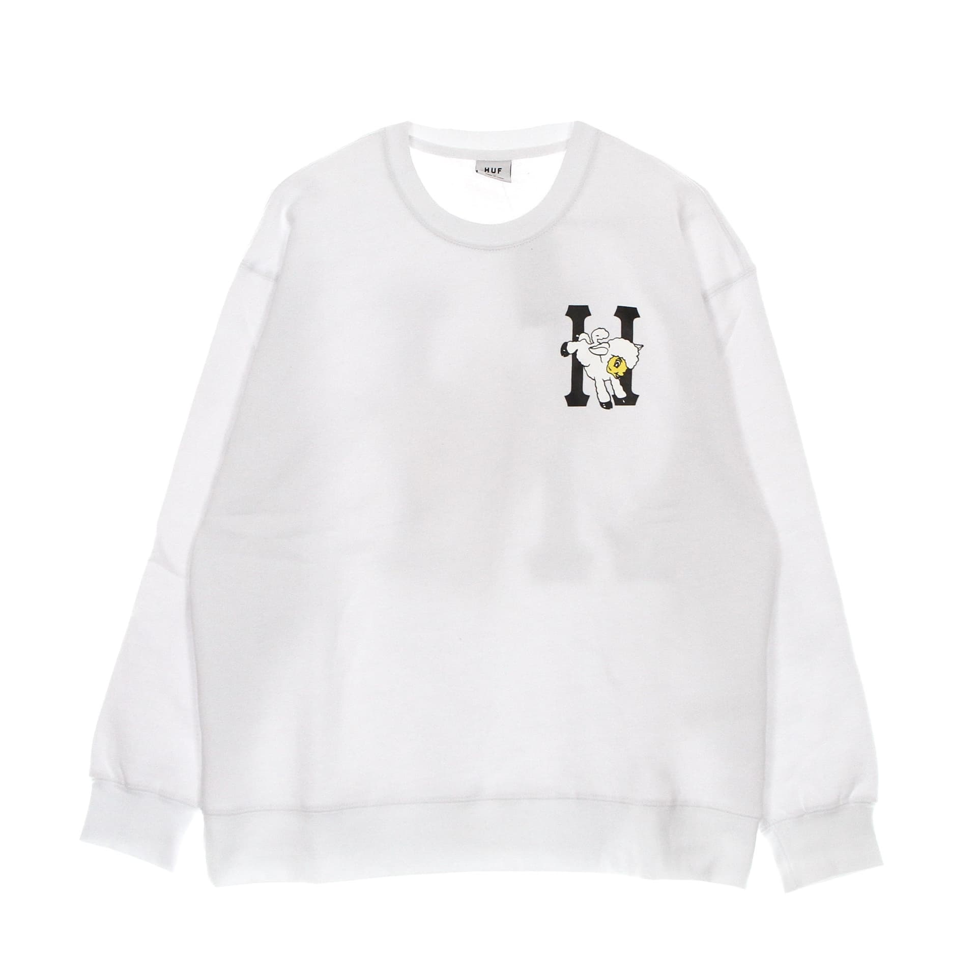 HUF Felpa Girocollo Donna Flocked Classic H Crew White da donna in Felpe senza cappuccio Drestige - Casamassima, commercioVirtuoso.it