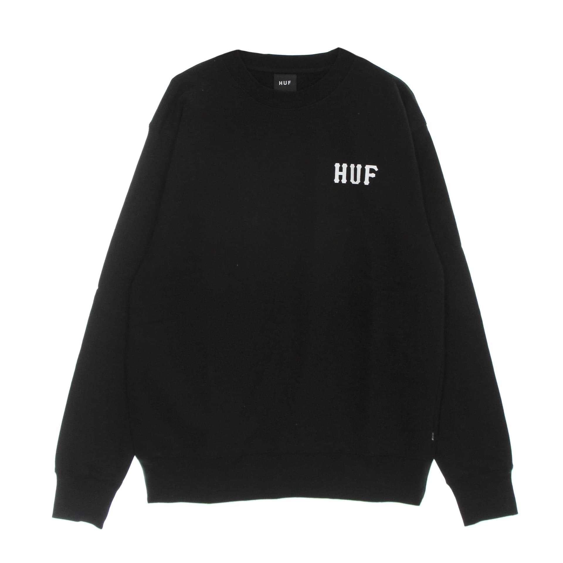 HUF Felpa Girocollo Uomo Essentials Classic H Crew Black da uomo in Felpe senza cappuccio Drestige - Casamassima, commercioVirtuoso.it