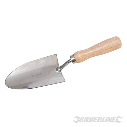 Paletta agricola sagomata trapiantatoio in acciaio inox Silverline 270 mm