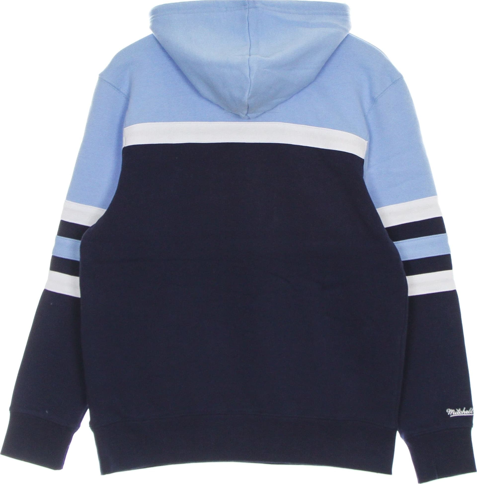MITCHELL &amp; NESS Felpa Cappuccio Uomo Ncaa Head Coach Hoodie Unchee Navy/light Blue da uomo in Felpe con cappuccio e felpe Drestige - Casamassima, commercioVirtuoso.it