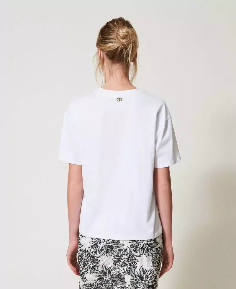 Twinset T-shirt donna con ricamo di paillettes 251TE2130 in T-shirt Broadway Red - Barletta, commercioVirtuoso.it