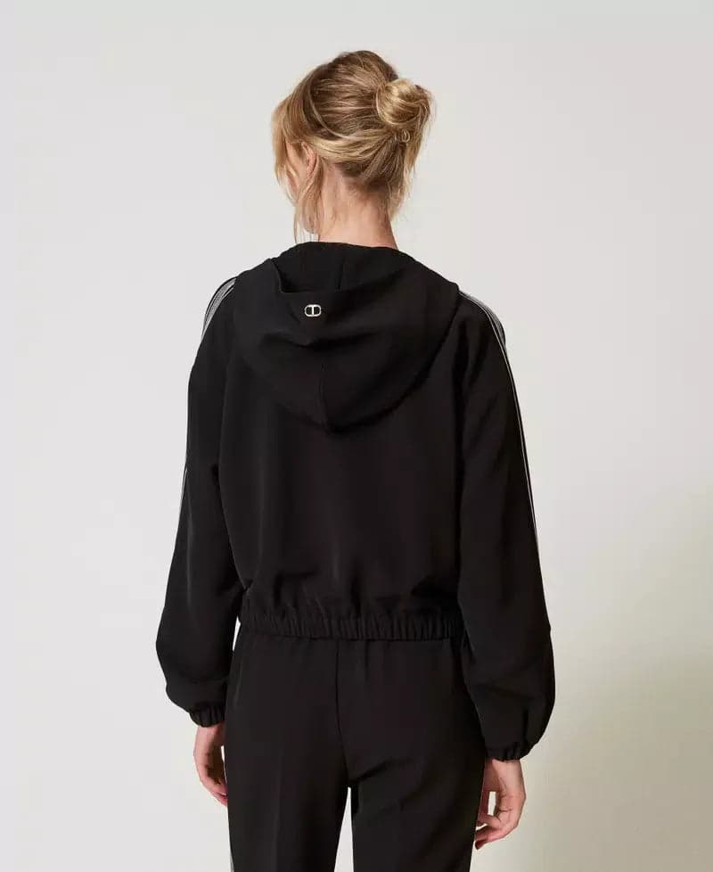 Twinset Giacca in crêpe con ricamo felpa donna in Felpe con cappuccio Broadway Red - Barletta, commercioVirtuoso.it