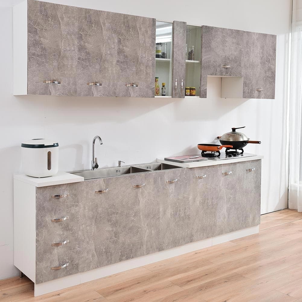 Mobile Base per Cucina Componibile Colore Grigio Cemento con 1 Anta 2 Scomparti in Moduli componibili Ecoprice.it - Avellino, commercioVirtuoso.it
