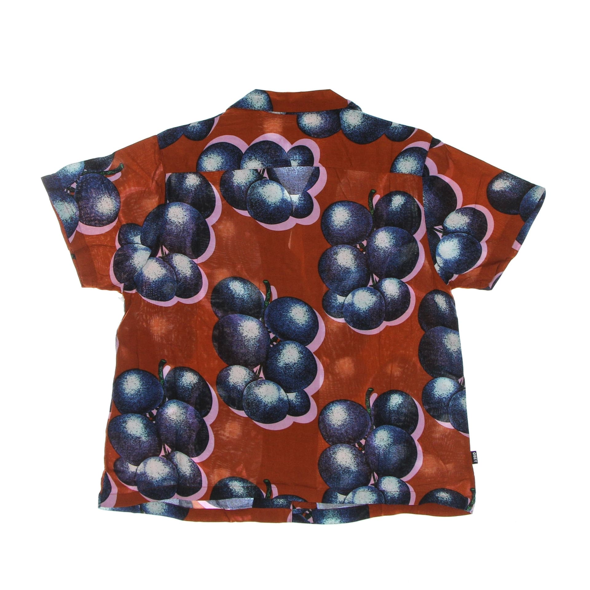 OBEY Camicia Manica Corta Donna Blueberries Relaxed Shirt Bombay Brown Multi da donna in Bluse e camicie Drestige - Casamassima, commercioVirtuoso.it