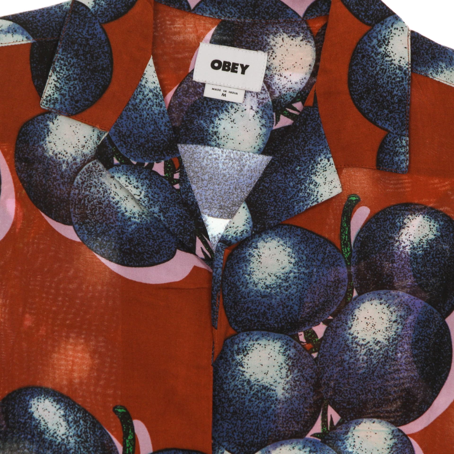 OBEY Camicia Manica Corta Donna Blueberries Relaxed Shirt Bombay Brown Multi da donna in Bluse e camicie Drestige - Casamassima, commercioVirtuoso.it