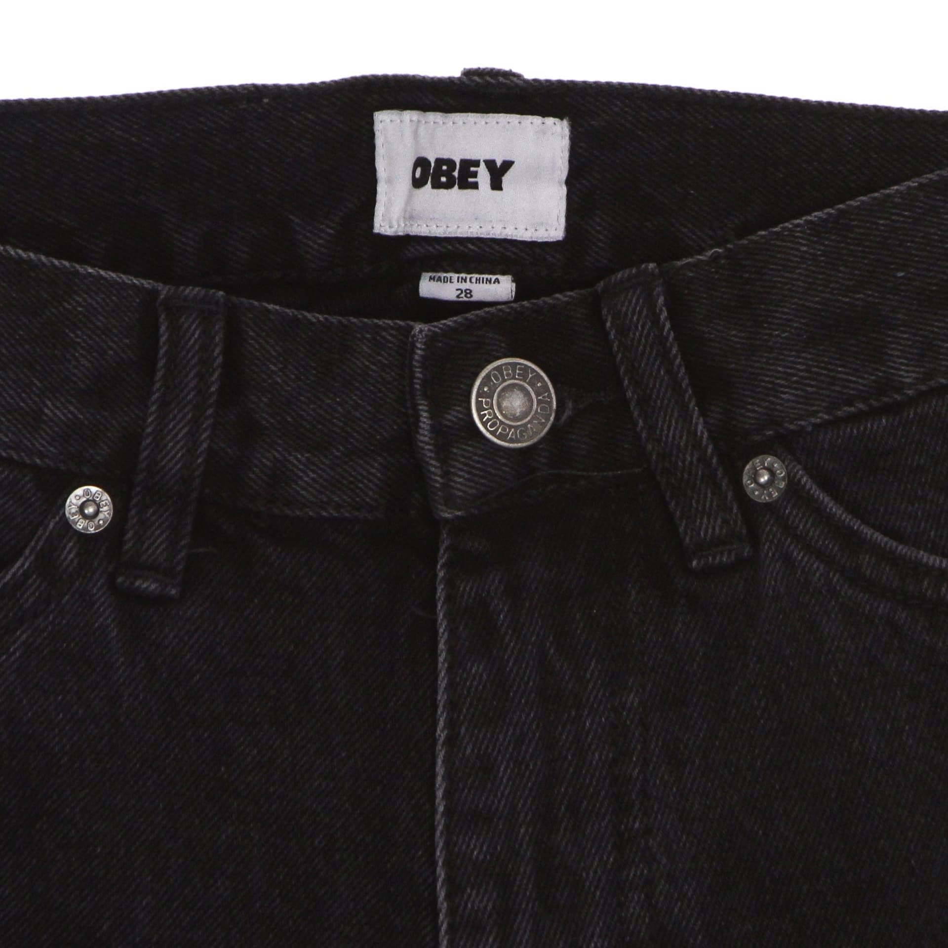 OBEY Jeans Uomo Bender Denim Pant Faded Black da uomo in Jeans Drestige - Casamassima, commercioVirtuoso.it