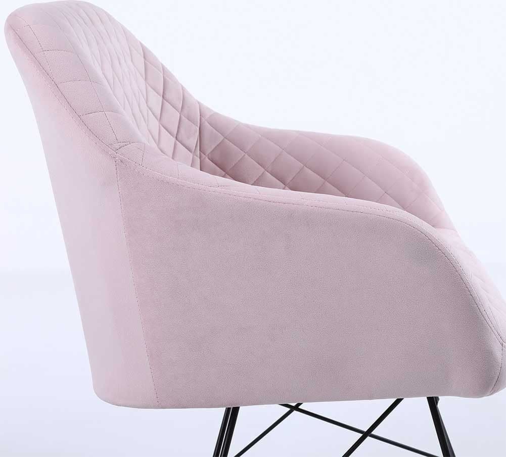 Poltrona Sedia Dondolo Relax Base Slitta Scandinavo Imbottita Design Unic Rosa in Sedie a dondolo Ecoprice.it - Avellino, commercioVirtuoso.it