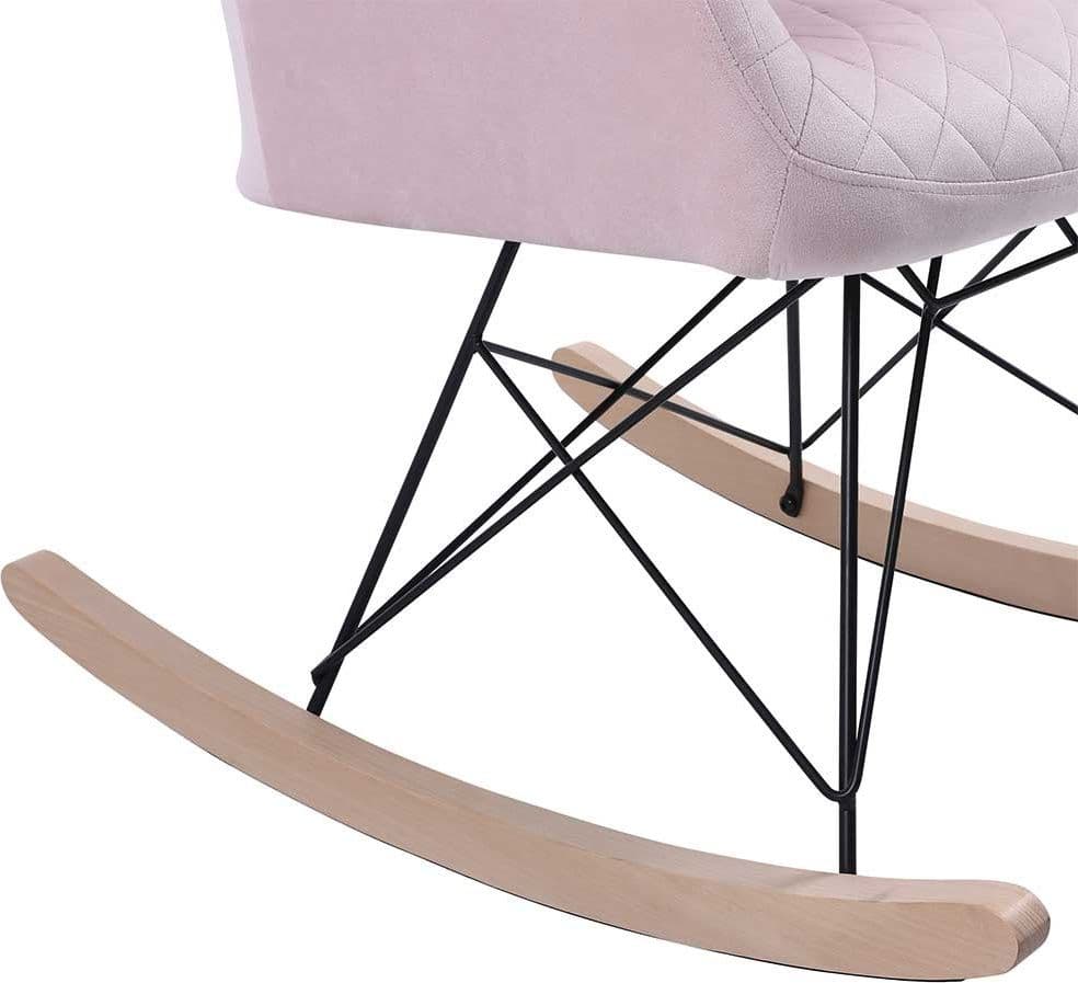 Poltrona Sedia Dondolo Relax Base Slitta Scandinavo Imbottita Design Unic Rosa in Sedie a dondolo Ecoprice.it - Avellino, commercioVirtuoso.it