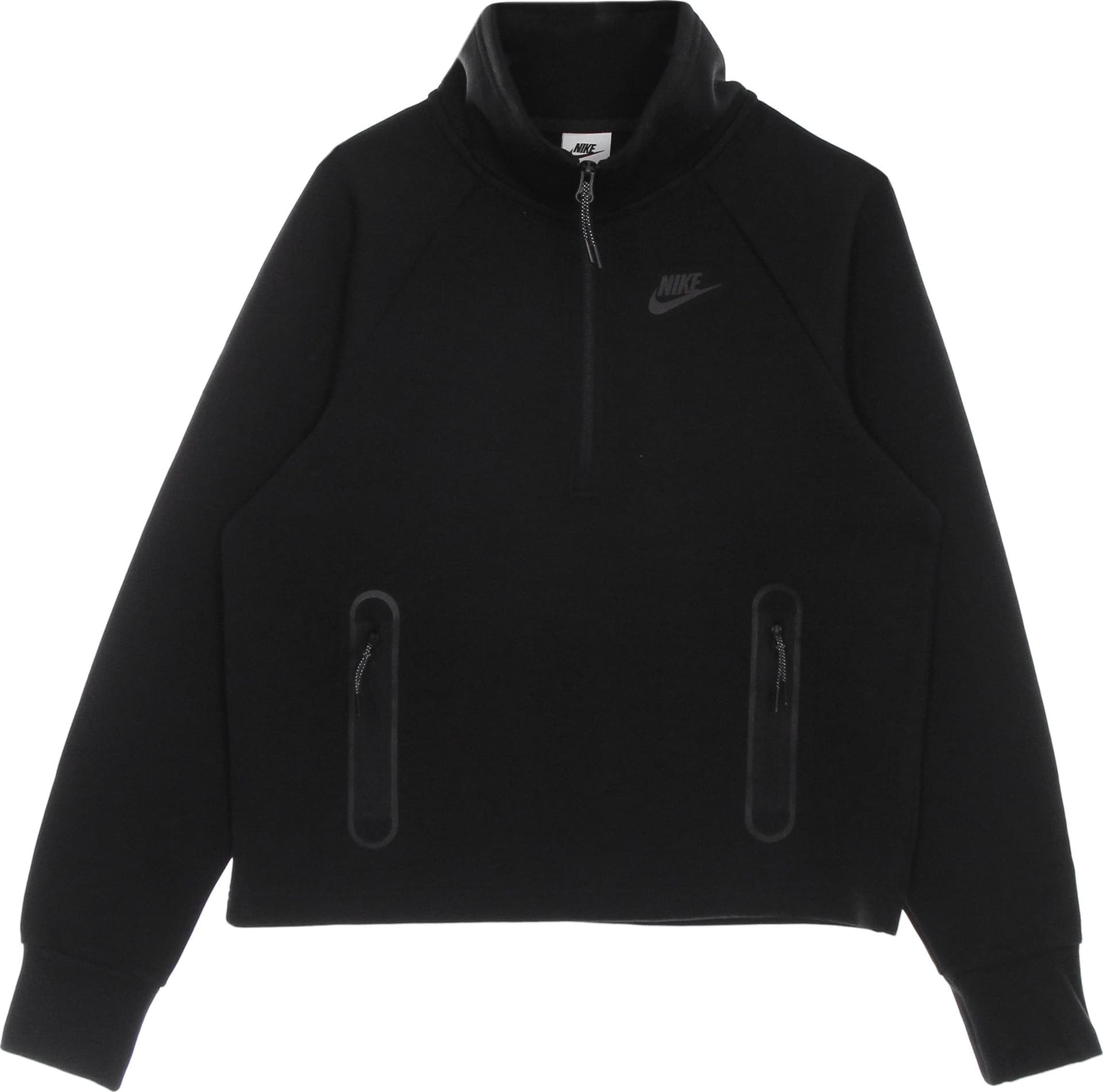 Nike Felpa Leggera Collo Alto Donna Sportswear Tech Fleece 1/4-zip Top Black/black da donna in Felpe con cappuccio Drestige - Casamassima, commercioVirtuoso.it