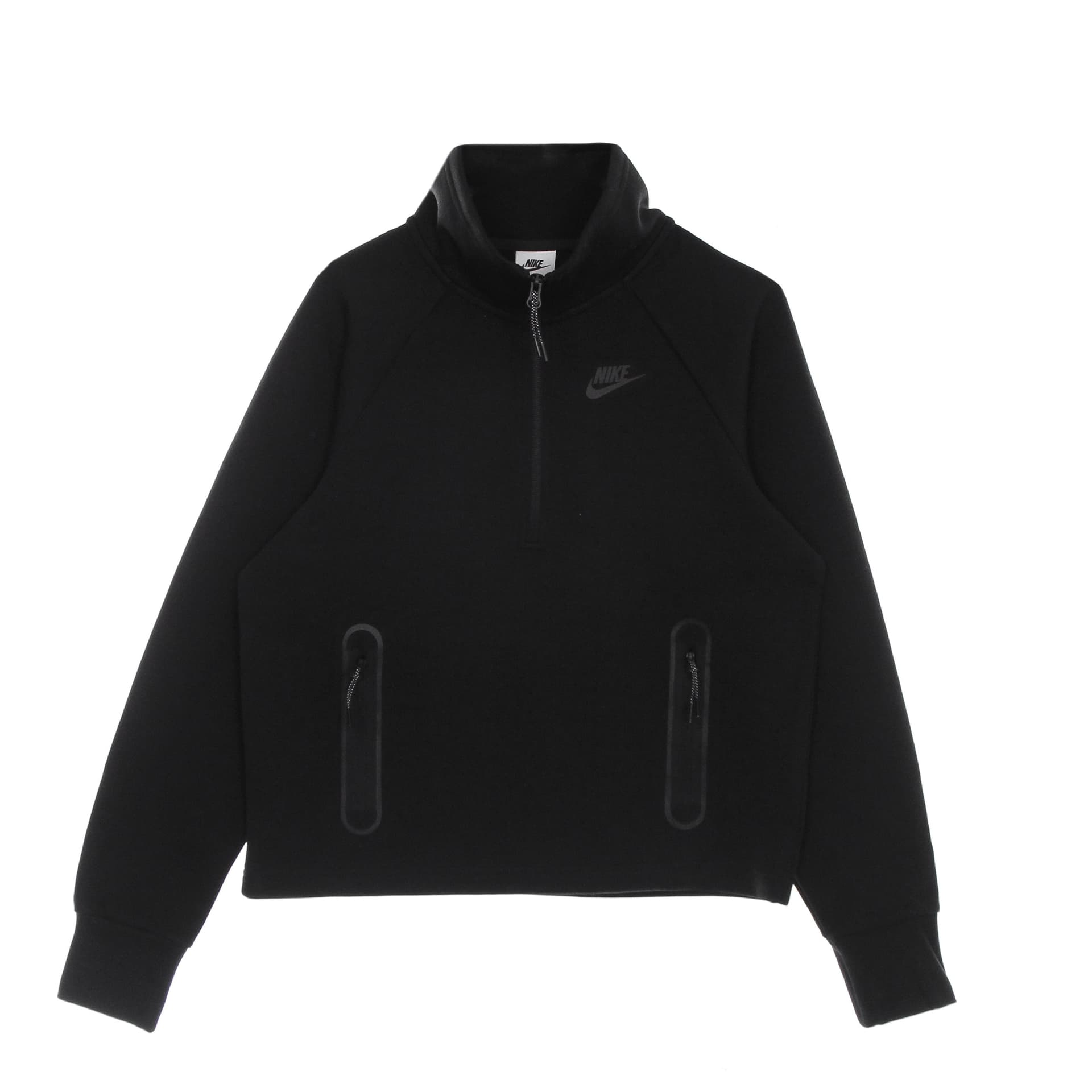 Nike Felpa Leggera Collo Alto Donna Sportswear Tech Fleece 1/4-zip Top Black/black da donna in Felpe con cappuccio Drestige - Casamassima, commercioVirtuoso.it