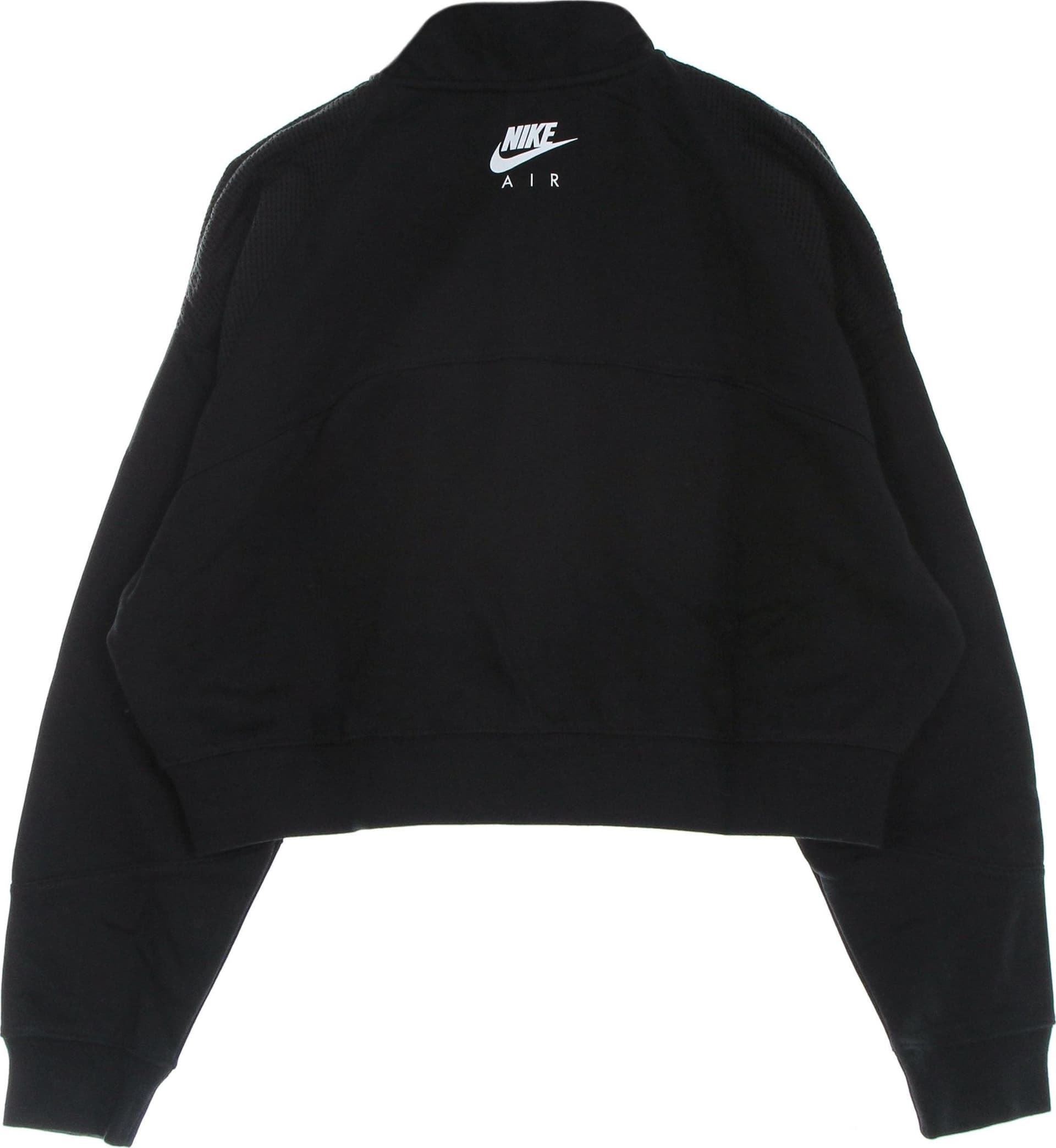 Nike Felpa Leggera Collo Alto Donna Sportswear Air 1/4- Zip Fleece Top Black/black/white da donna in Felpe con cappuccio Drestige - Casamassima, commercioVirtuoso.it
