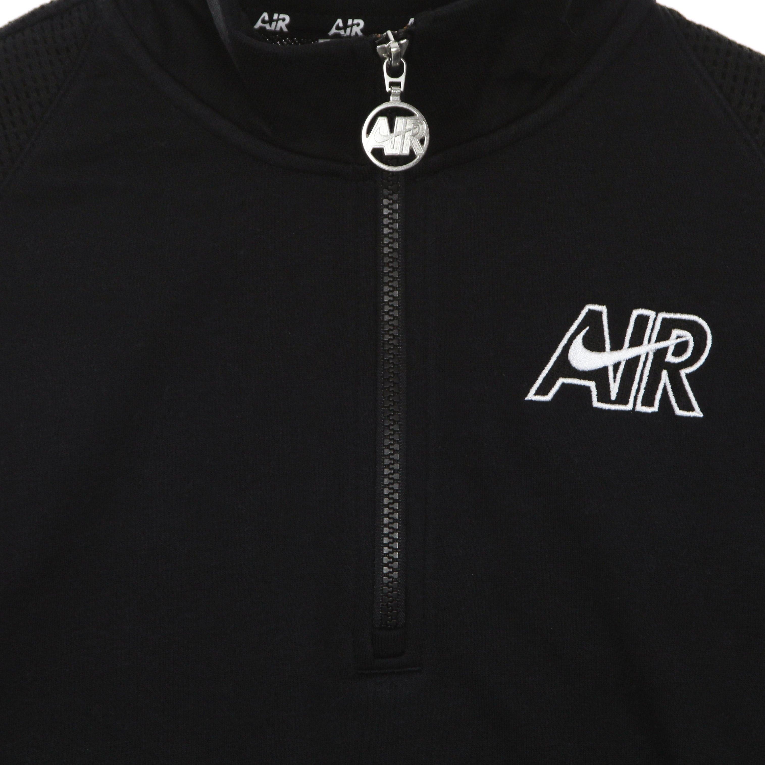 Nike Felpa Leggera Collo Alto Donna Sportswear Air 1/4- Zip Fleece Top Black/black/white da donna in Felpe con cappuccio Drestige - Casamassima, commercioVirtuoso.it