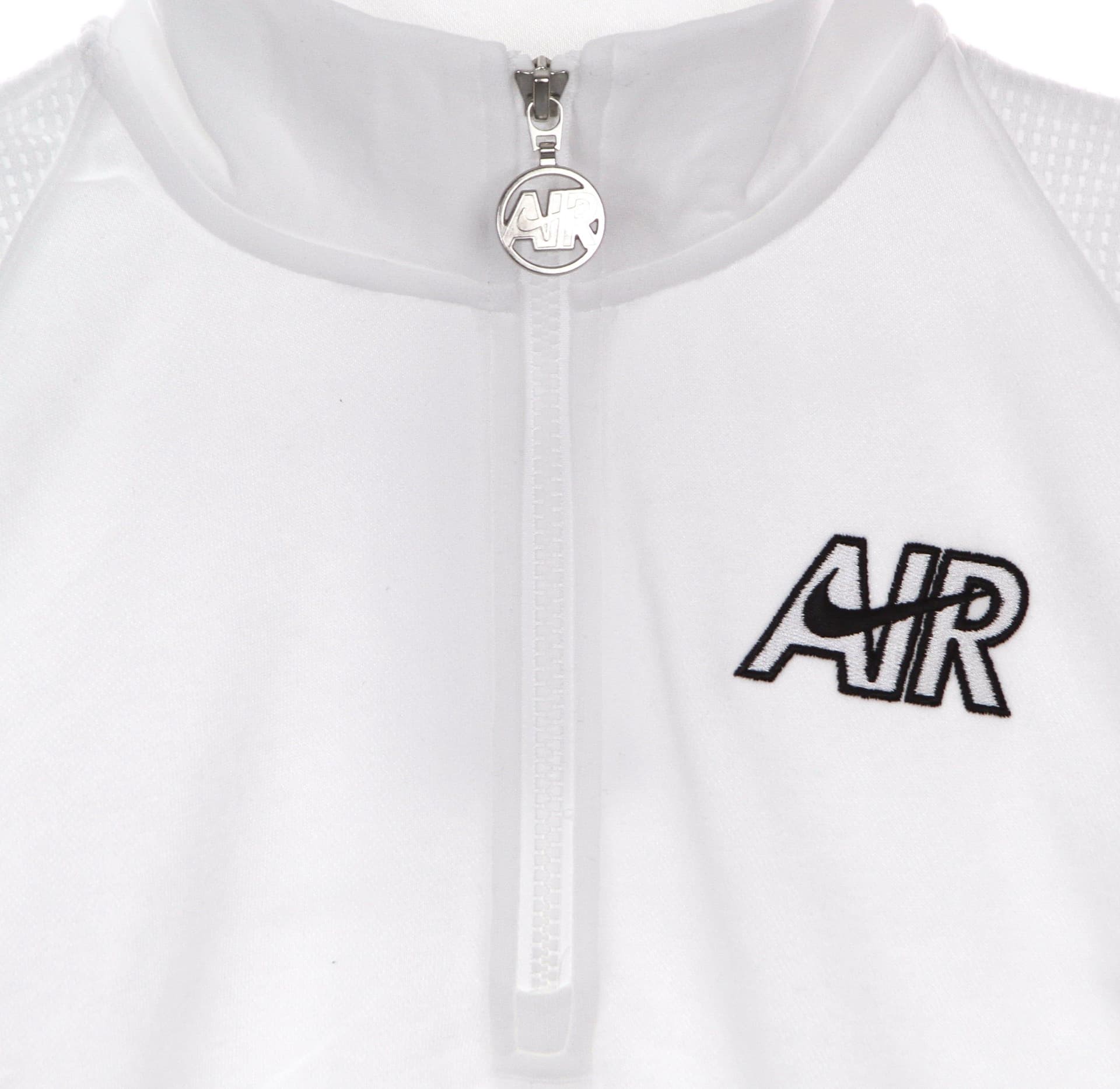 Nike Felpa Leggera Collo Alto Donna Sportswear Air 1/4- Zip Fleece Top White/white/black da donna in Felpe con cappuccio Drestige - Casamassima, commercioVirtuoso.it