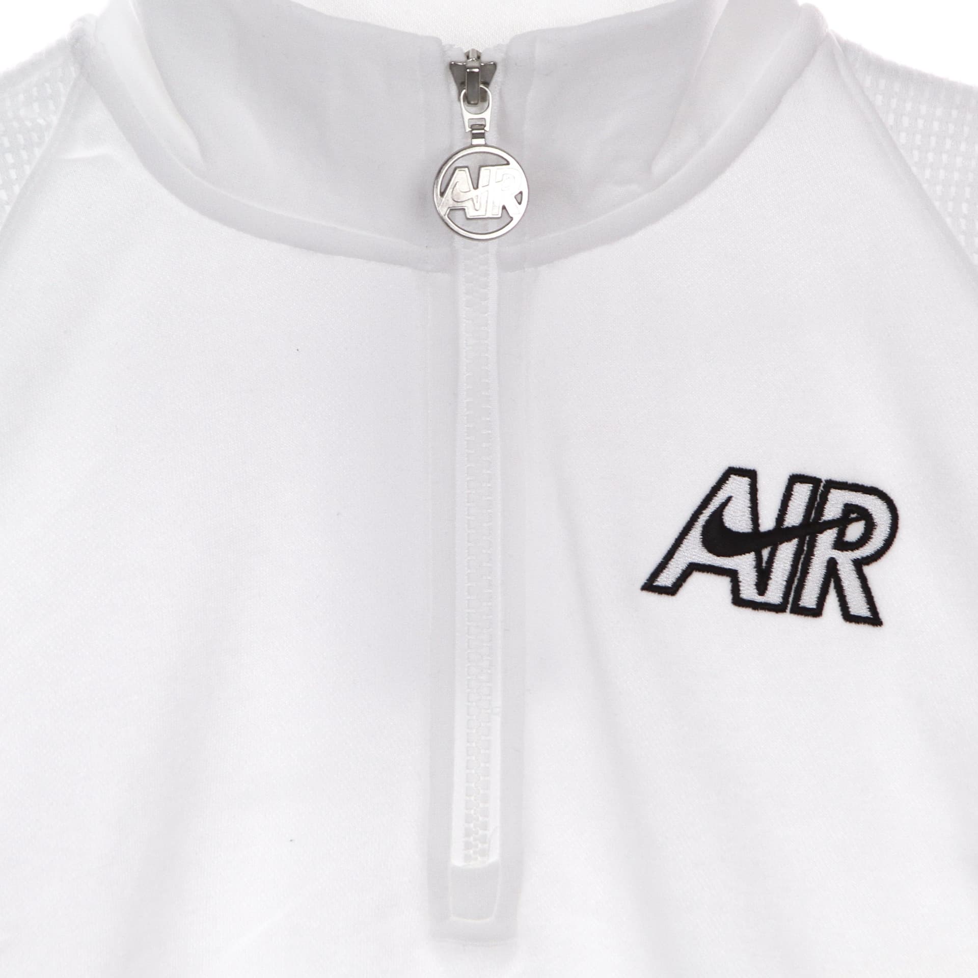 Nike Felpa Leggera Collo Alto Donna Sportswear Air 1/4- Zip Fleece Top White/white/black da donna in Felpe con cappuccio Drestige - Casamassima, commercioVirtuoso.it