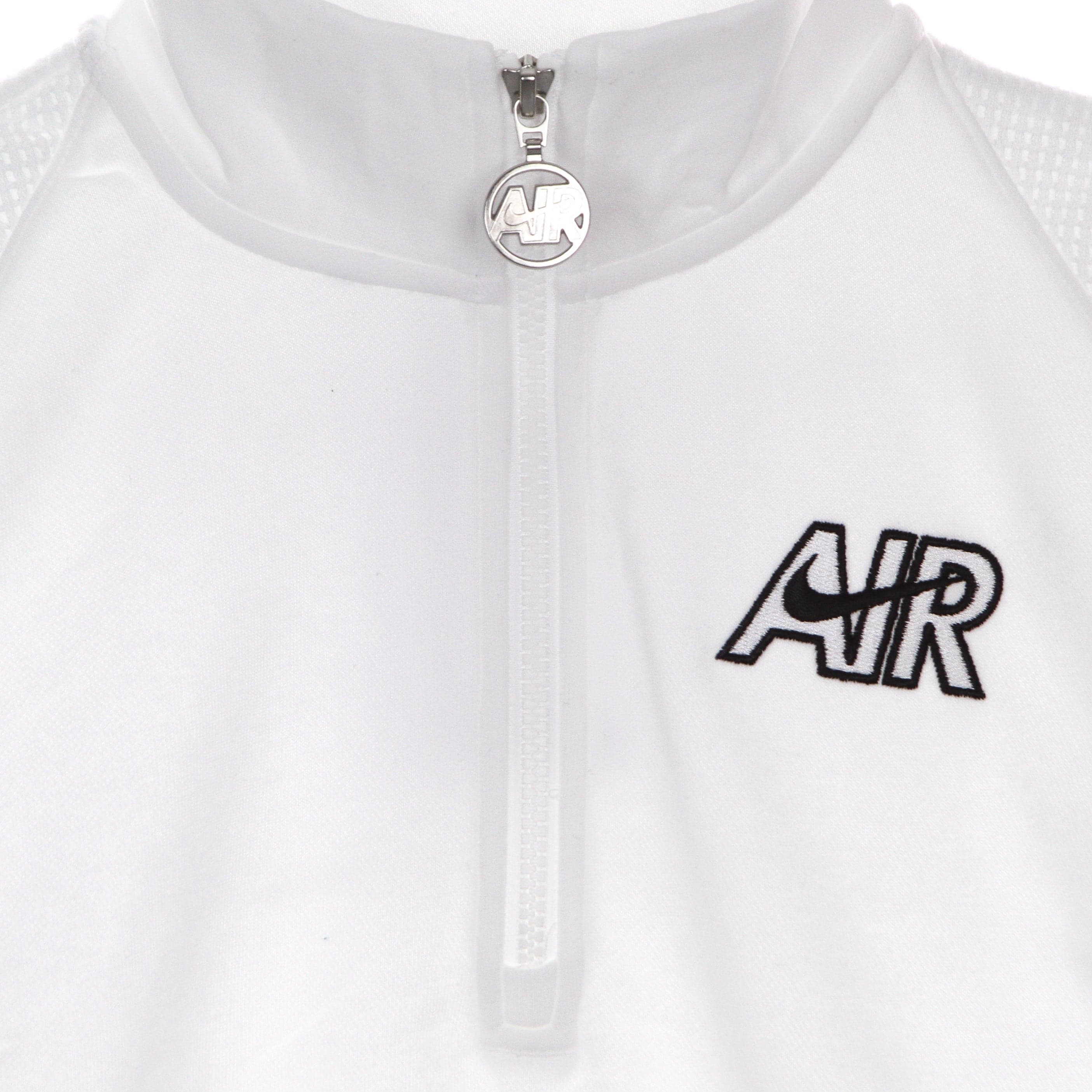 Nike Felpa Leggera Collo Alto Donna Sportswear Air 1/4- Zip Fleece Top White/white/black da donna in Felpe con cappuccio Drestige - Casamassima, commercioVirtuoso.it