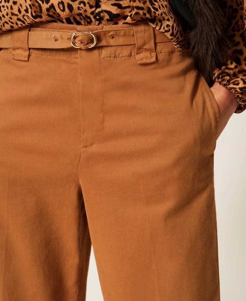 Twinset Pantalone donna cropped in bull in Pantaloni Broadway Red - Barletta, commercioVirtuoso.it
