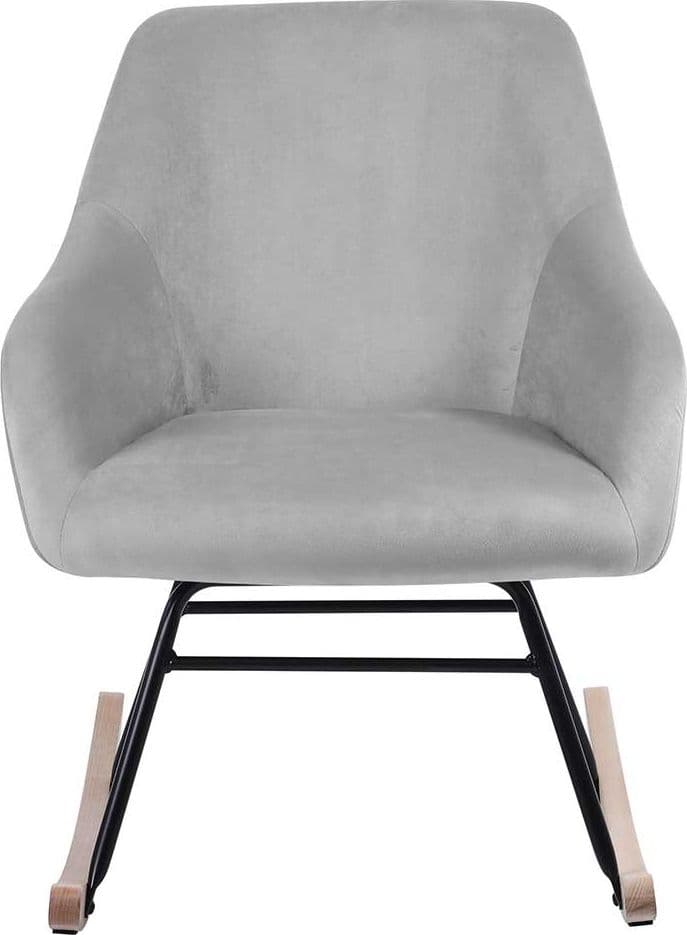 Poltrona Sedia Dondolo Relax Tessuto e Metallo Imbottita Design Moderno Grigio in Sedie a dondolo Ecoprice.it - Avellino, commercioVirtuoso.it