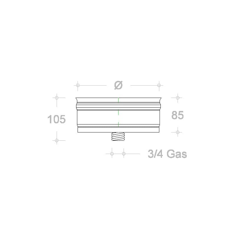 Tappo in rame da 130mm con spurgo per scarico condensa innesto F in Impianti di scarico Aloiserw.com - Altomonte, commercioVirtuoso.it