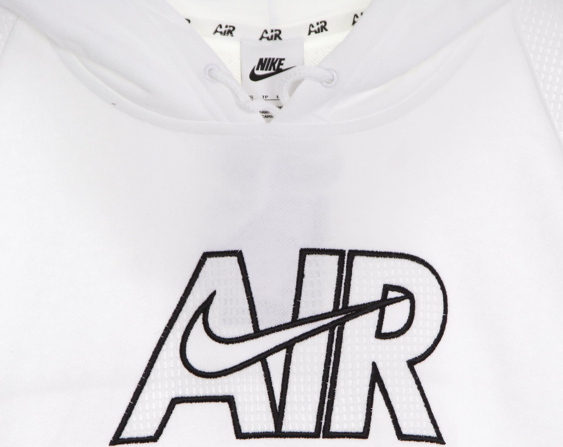 Nike Felpa Leggera Cappuccio Donna Sportswear Air Fleece Hoodie White/white/black da donna in Felpe con cappuccio Drestige - Casamassima, commercioVirtuoso.it