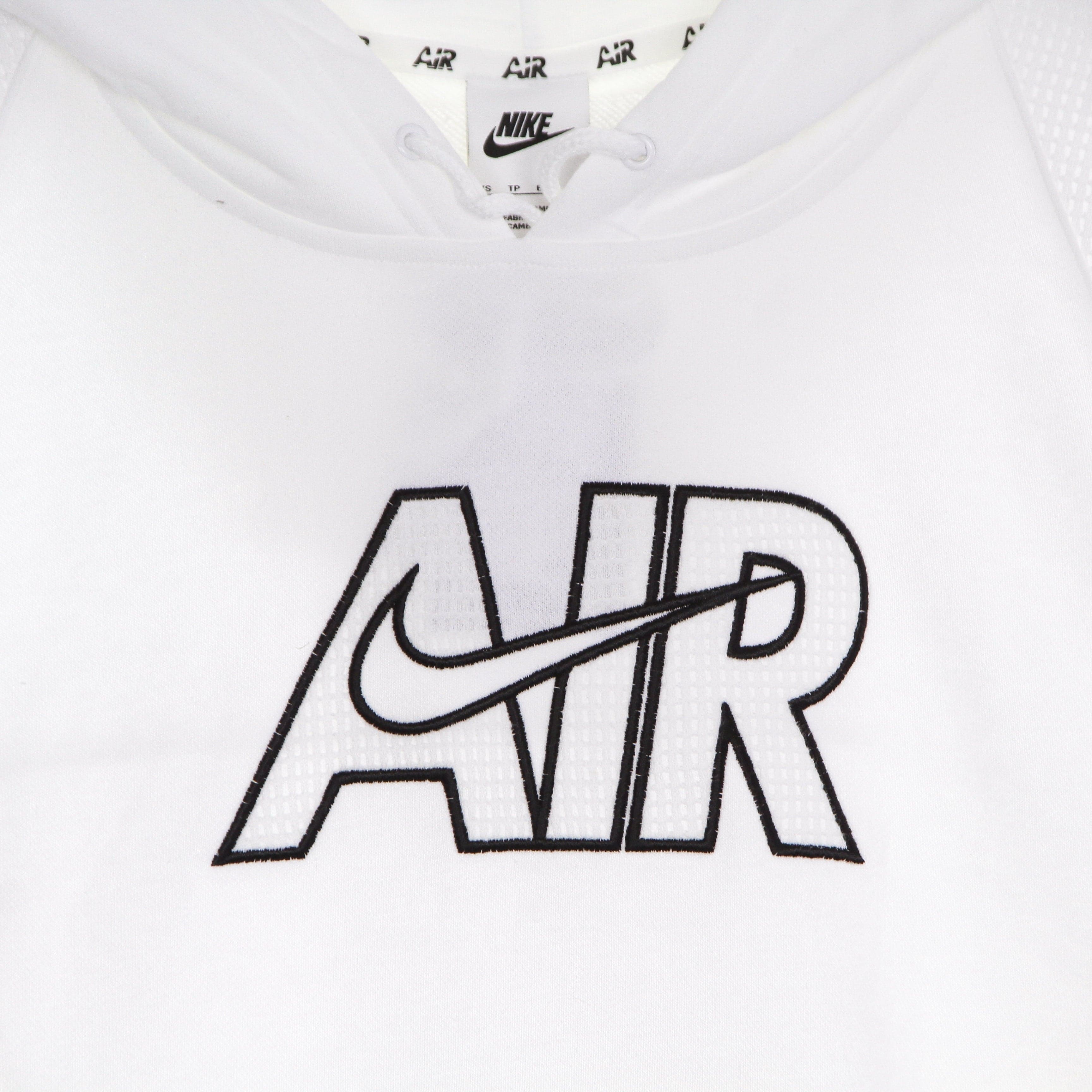 Nike Felpa Leggera Cappuccio Donna Sportswear Air Fleece Hoodie White/white/black da donna in Felpe con cappuccio Drestige - Casamassima, commercioVirtuoso.it