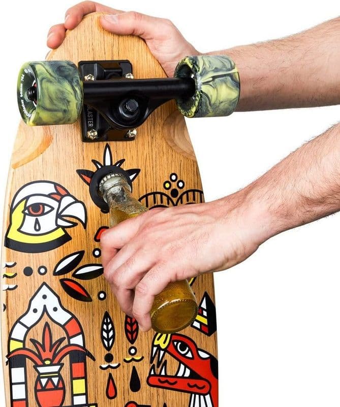 Cruiser Skateboard GHETTOBLASTER CRUISER GEROGLIFIC  FISHTAIL TEAK  30" 9" in Skateboard 3A Moda Mare Sport - Bellaria Igea Marina, commercioVirtuoso.it