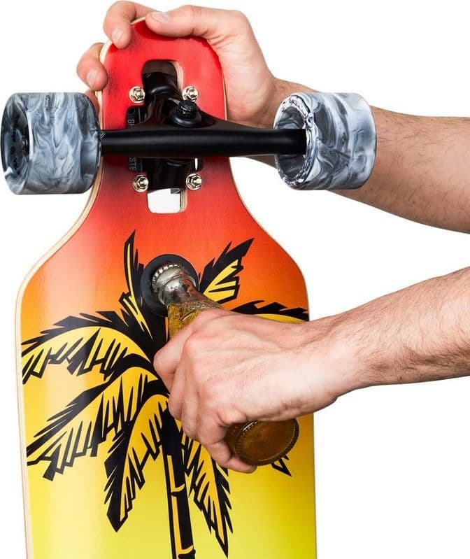 Longboard GHETTOBLASTER DROP TROUGH  PALM YEL   36" 9.0" in Skateboard 3A Moda Mare Sport - Bellaria Igea Marina, commercioVirtuoso.it