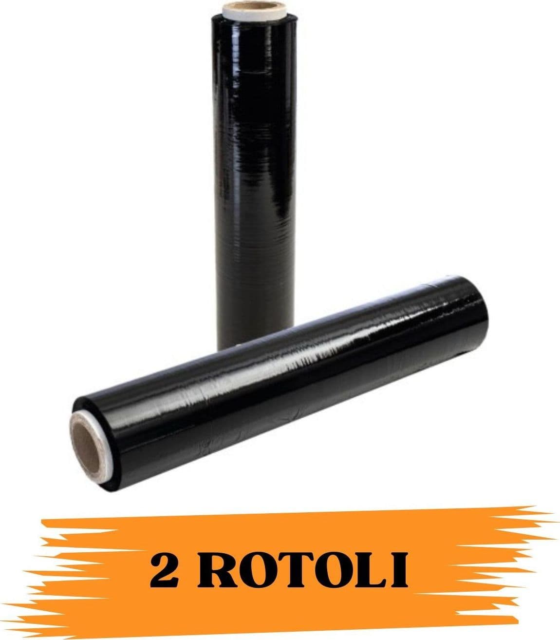 EcoPrice® Pellicola Film Estensibile Nero Da 2,5 Kg 23 Micron Bobina Super Resistente 2 RotolI in Pellicole estensibili Ecoprice.it - Avellino, commercioVirtuoso.it