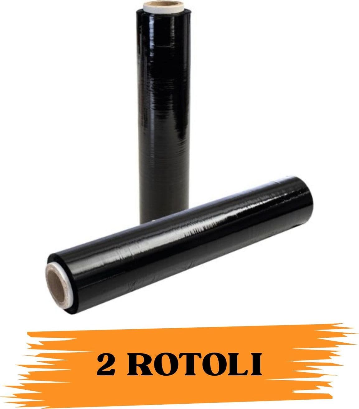 EcoPrice® Pellicola Film Estensibile Nero Da 2,5 Kg 23 Micron Bobina Super Resistente 2 RotolI in Pellicole estensibili Ecoprice.it - Avellino, commercioVirtuoso.it