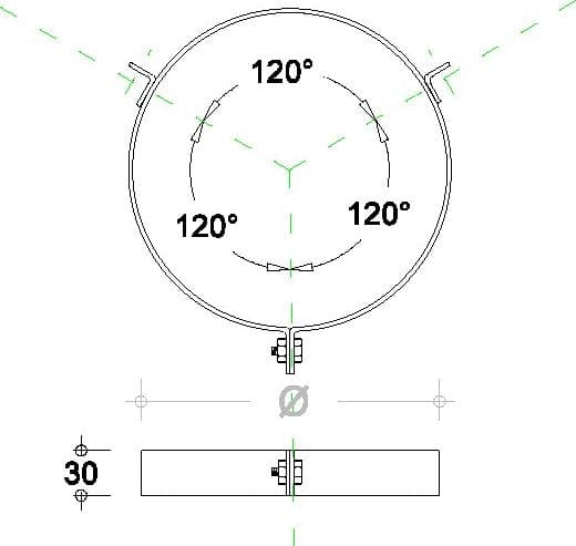 Fascetta in rame da 140mm per cavi tiranti in Stringicavi Aloiserw.com - Altomonte, commercioVirtuoso.it