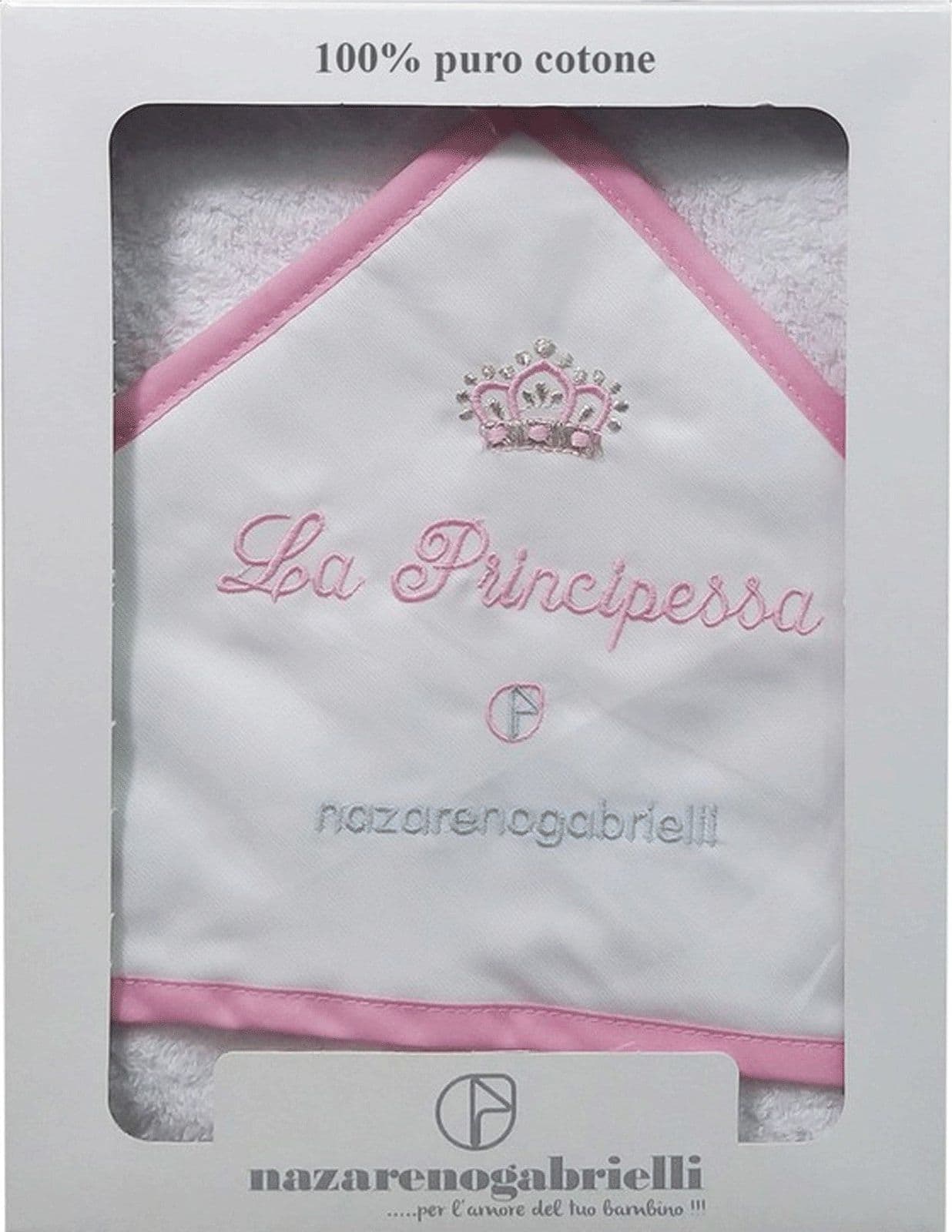 Accappatoio Baby a Triangolo in Spugna Nazareno Gabrielli Principessa