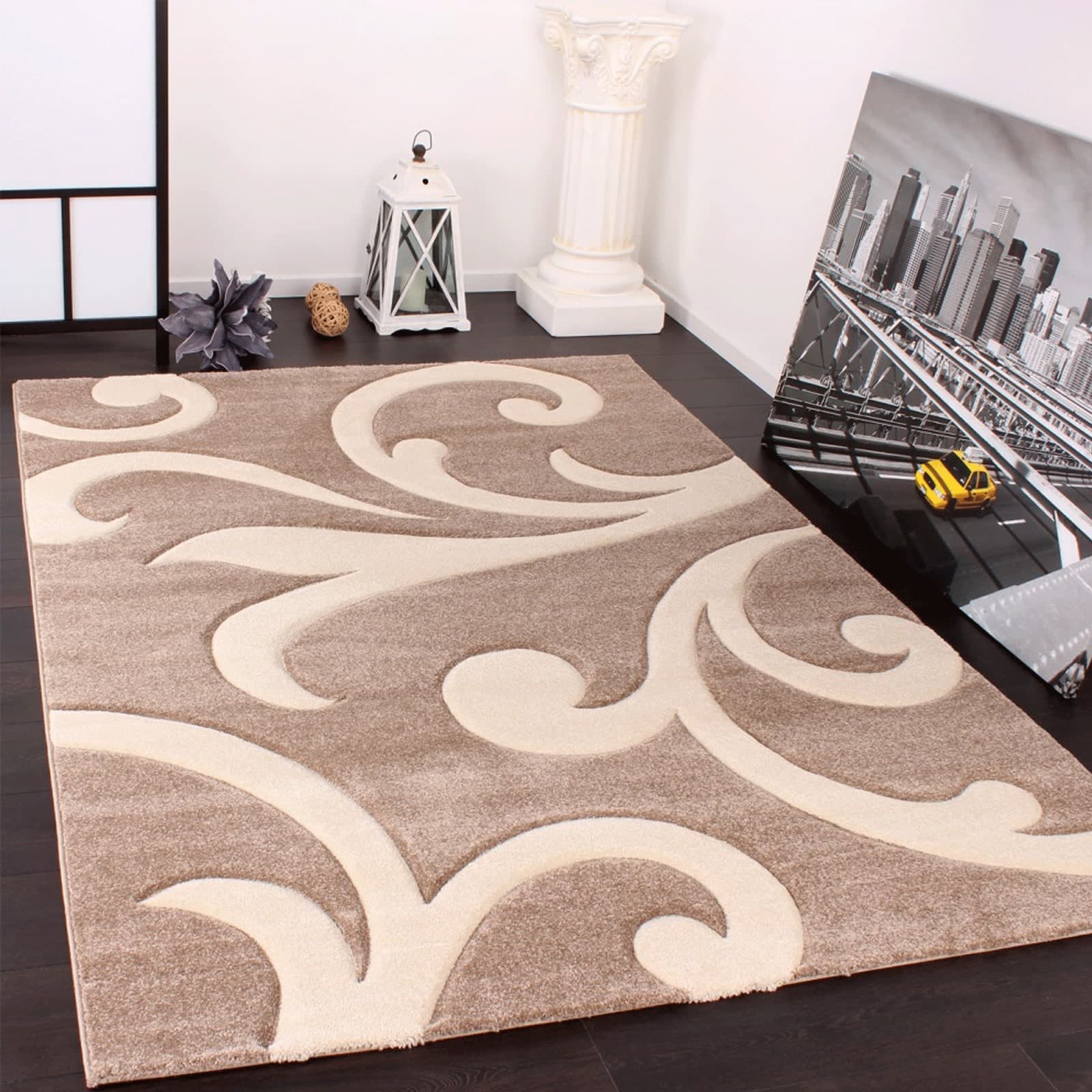 Tappeto Arredo a Pelo Corto Design Colori Assortiti