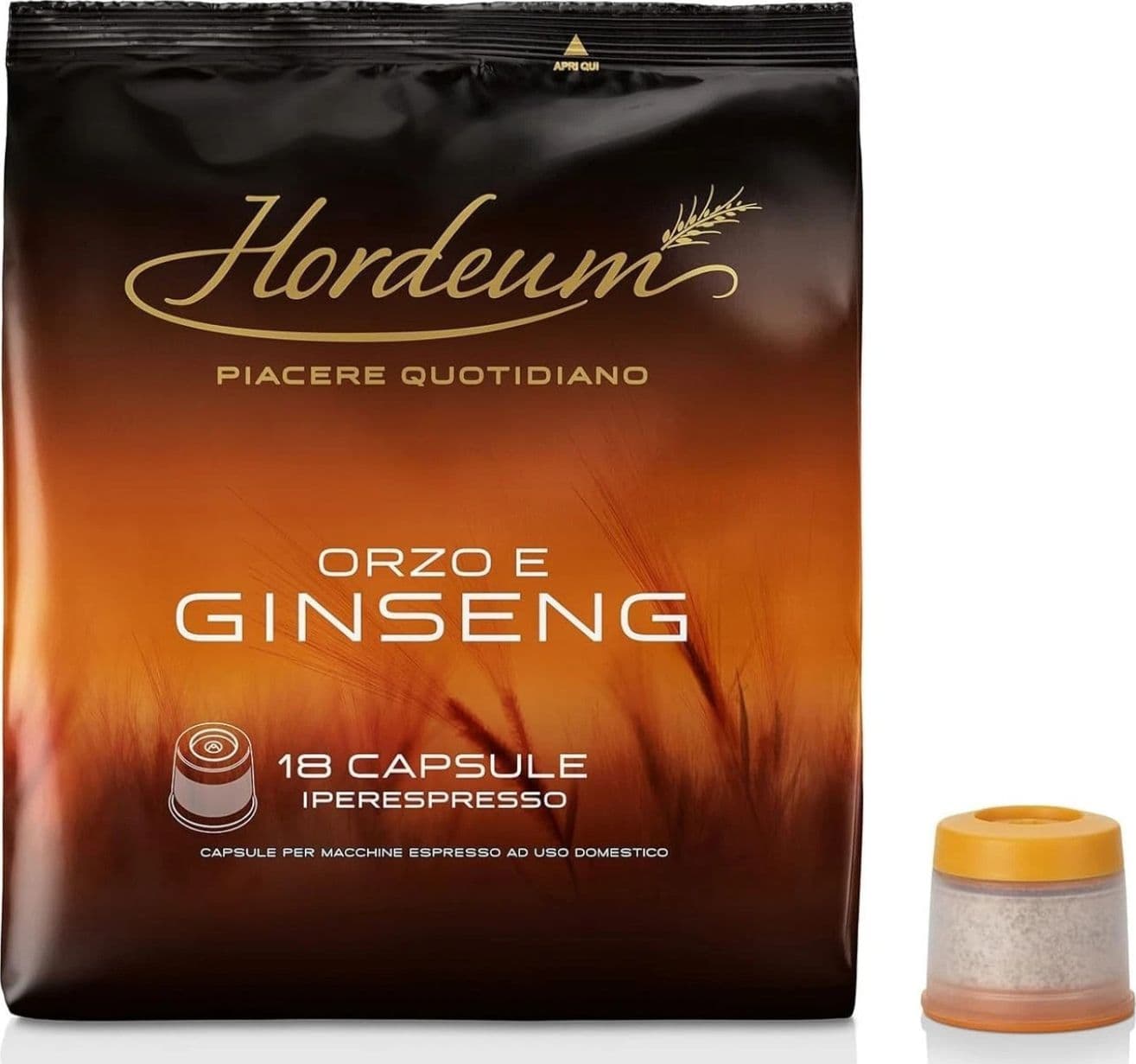 Illy Hordeum  Infuso Capsule Iperespresso Orzo-Ginseng 18pz in prodotto Ecoprice.it - Avellino, commercioVirtuoso.it