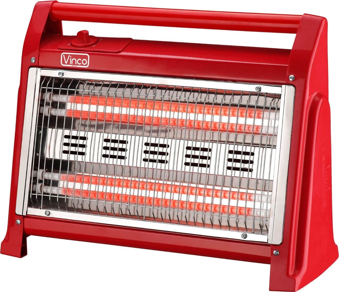 VINCO STUFA ELETTRICA AL QUARZO AD ALTO RENDIMENTO CALORICO 600/1200W VINCO 70157 ROSSA in Stufe elettriche Ecoprice.it - Avellino, commercioVirtuoso.it
