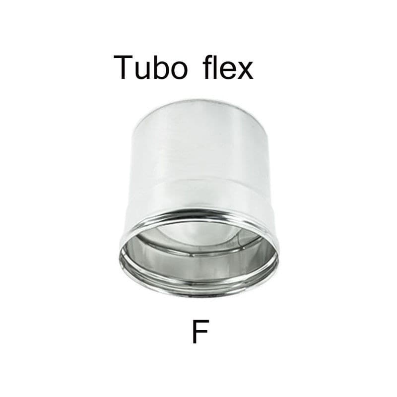 Raccordo inox F da 140mm per collegare tubo flessibile a tubo rigido in Fumaioli Aloiserw.com - Altomonte, commercioVirtuoso.it