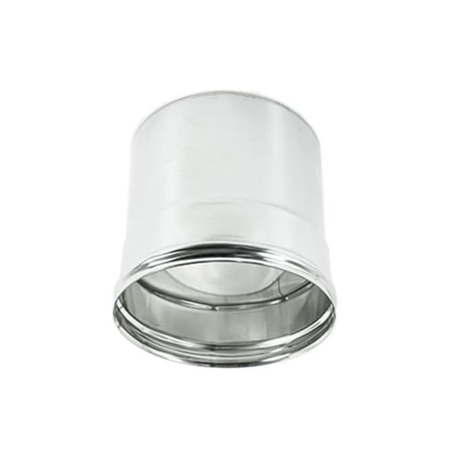 Raccordo inox F da 140mm per collegare tubo flessibile a tubo rigido