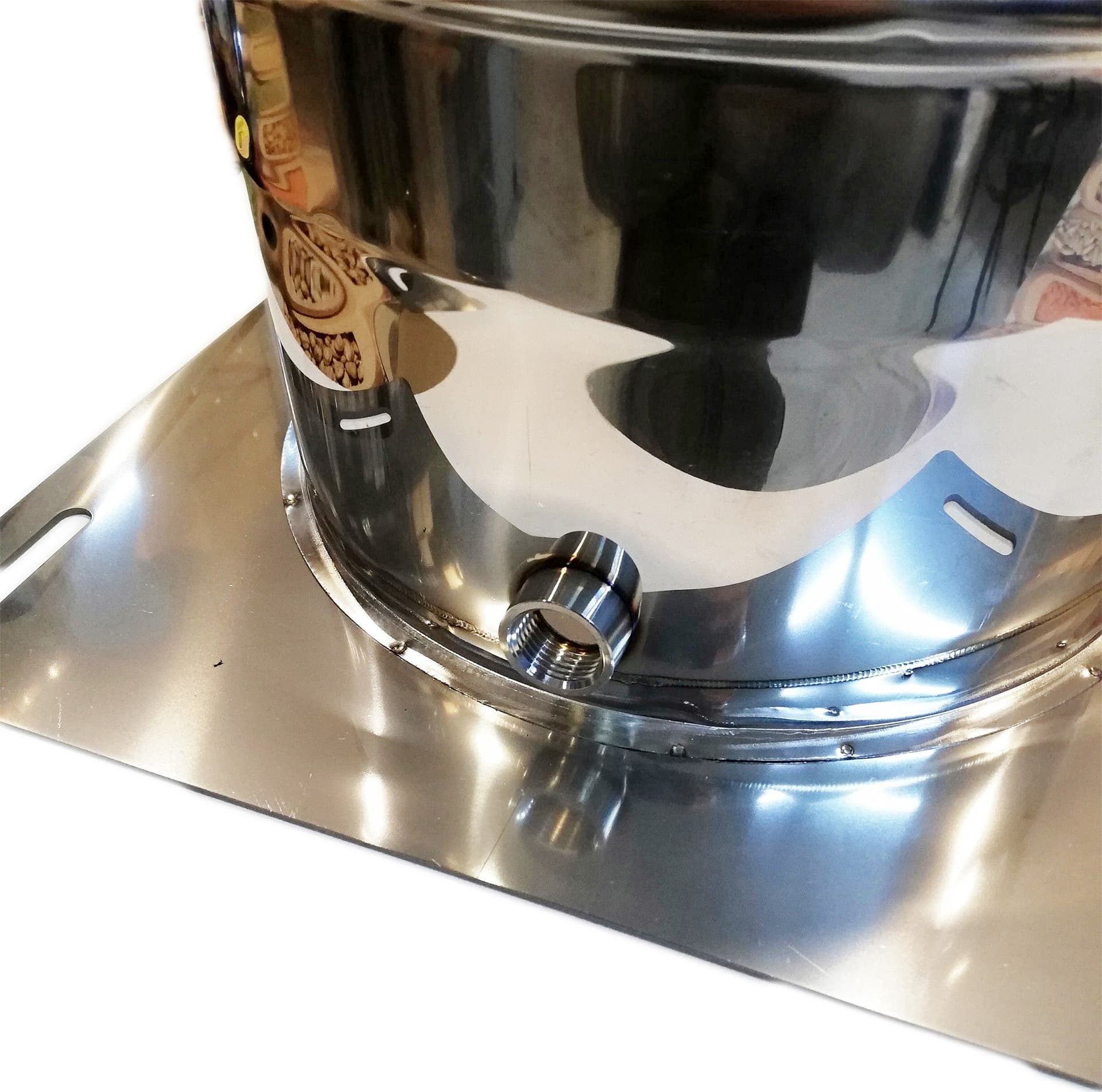 Piastra di base inox AISI 304 per tubo da 80mm con spurgo in Impianti di scarico Aloiserw.com - Altomonte, commercioVirtuoso.it