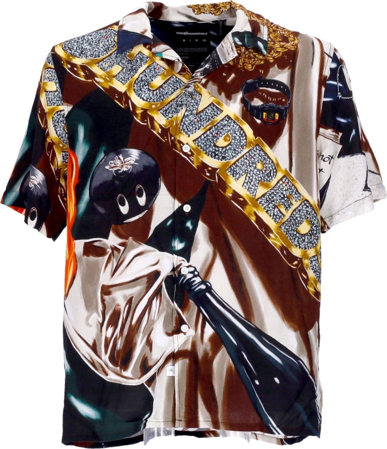 THE HUNDREDS Camicia Manica Corta Uomo Memorabilia Woven Multi