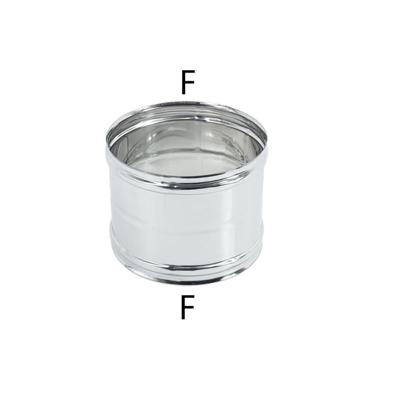 Manicotto FF da 100mm giunzione raccordo a doppio bicchiere inox AISI 304 in Fumaioli Aloiserw.com - Altomonte, commercioVirtuoso.it
