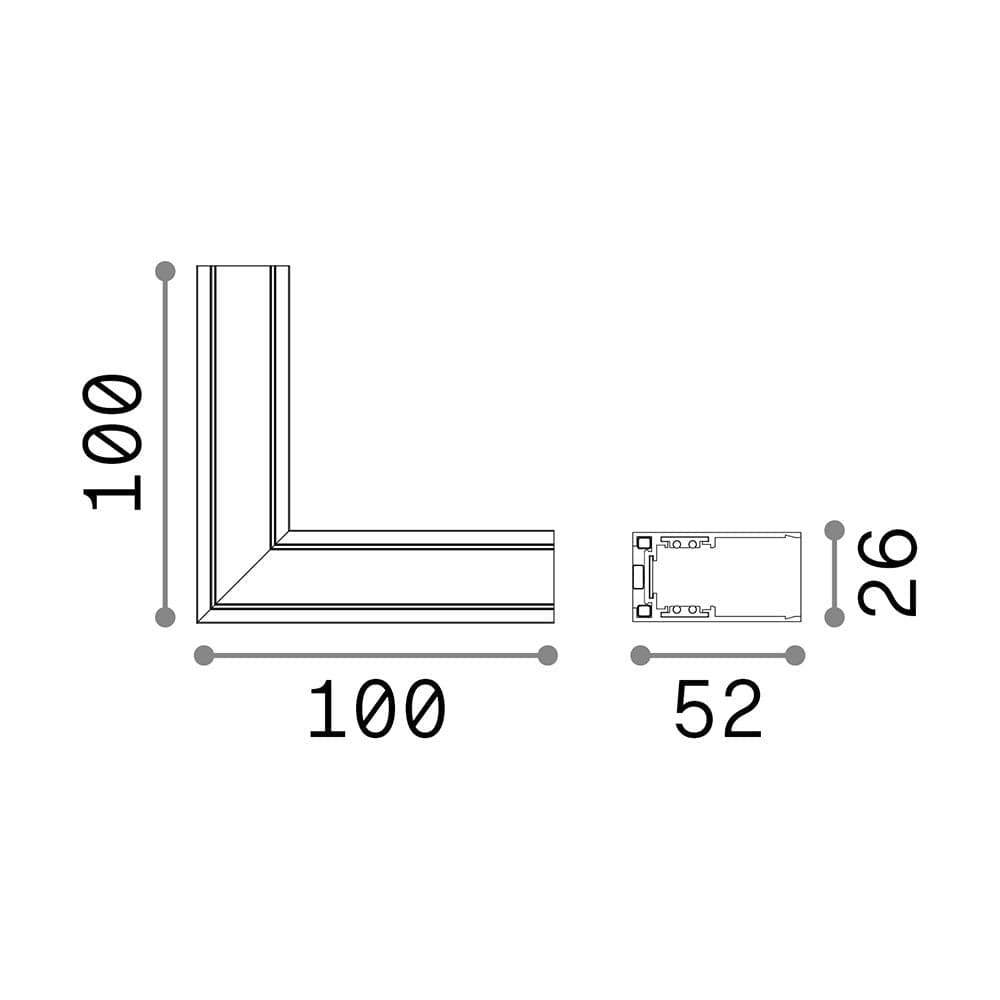 Kit Alto Per Superficie Binario Orizzontale On-Off Ego Alluminio Nero in Sistemi di illuminazione a cavo e su binario LuceArt - Montecorvino Pugliano, commercioVirtuoso.it