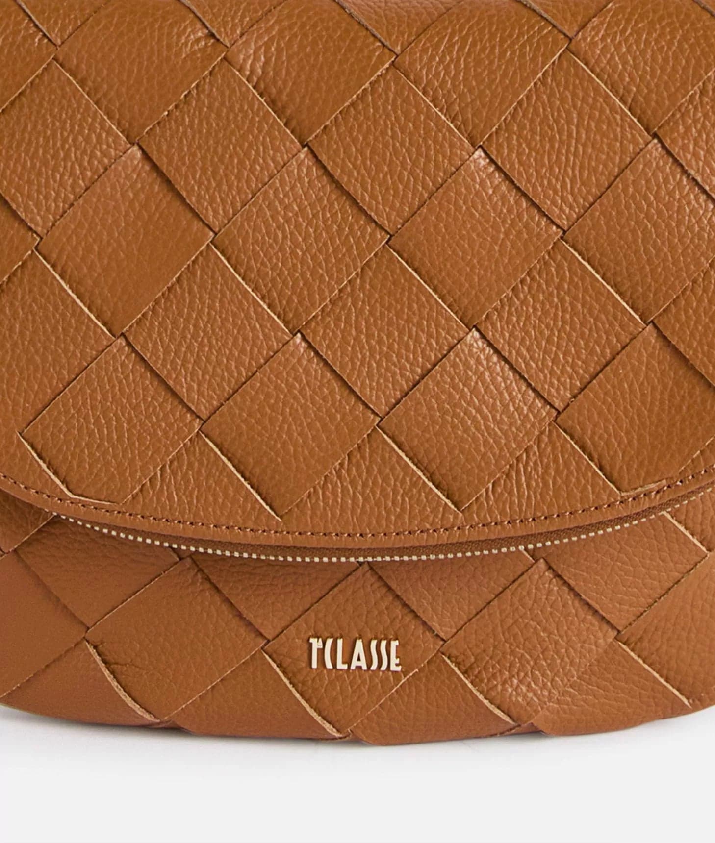 1^ Classe Borsa donna Pura Leather sottospalla con patta Cuoio