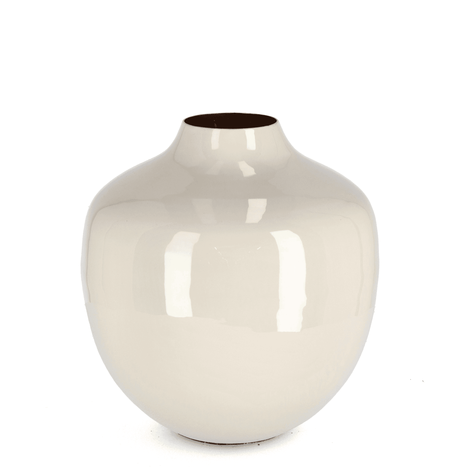 Vaso velma beige in metallo solo  per uso decorativo - 6