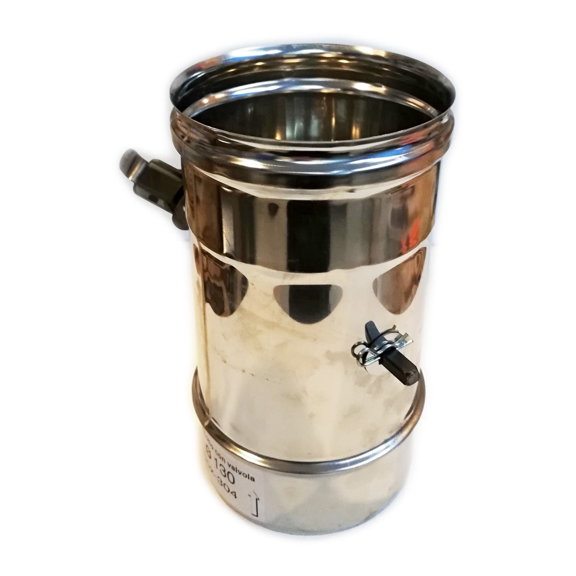 Manicotto MF inox AIR AISI 304 da 250mm con valvola manuale e chiusura quasi totale in Tubi di scarico Aloiserw.com - Altomonte, commercioVirtuoso.it