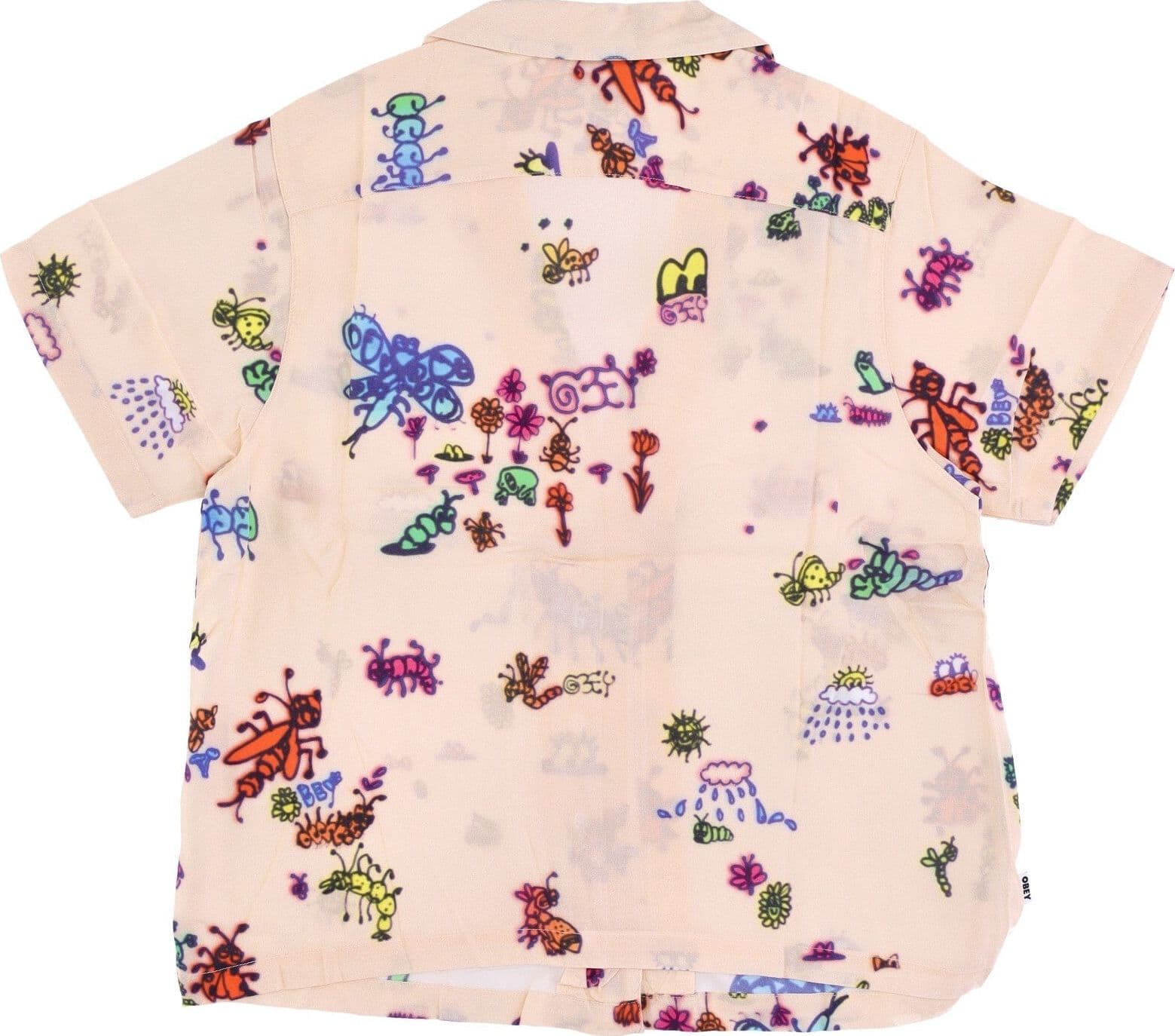 OBEY Camicia Manica Corta Donna Doodle Relaxed Shirt Shortbread da donna in Bluse e camicie Drestige - Casamassima, commercioVirtuoso.it